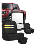 Tow mirrors set for Silverado Sierra 2500 3500 2019 - 2024 power heated turn Signal black