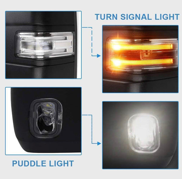 Towing mirror fits Ford F150 2019 - 2020 22 pins Driver side LH Power Heated Signals , puddle lights, Blis