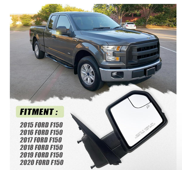 Side mirrors fits Ford F-150 2015 - 2020 22 pins Power Heated  Signals temp sensor