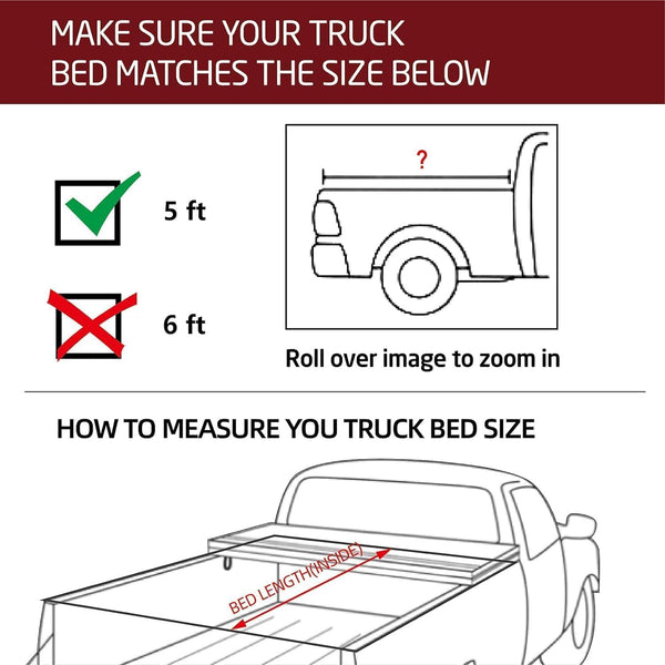 Cheetah-Pro FB Series Flip Back Hard Trifold Tonneau Cover for Nissan Frontier 5FT 2015 -2024