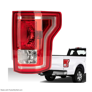 Right Passenger Side Tail Lights with Bulbs Compatible With Ford F150 2015 2016 2017 Rear Brake Lights Tail Lamps Replace# FL3Z13404A, FO2801239