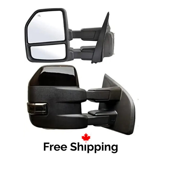 Towing mirrors fits Ford F-150 2015 - 2020 8 pins Power Heated  Smoked Signals temp sensor