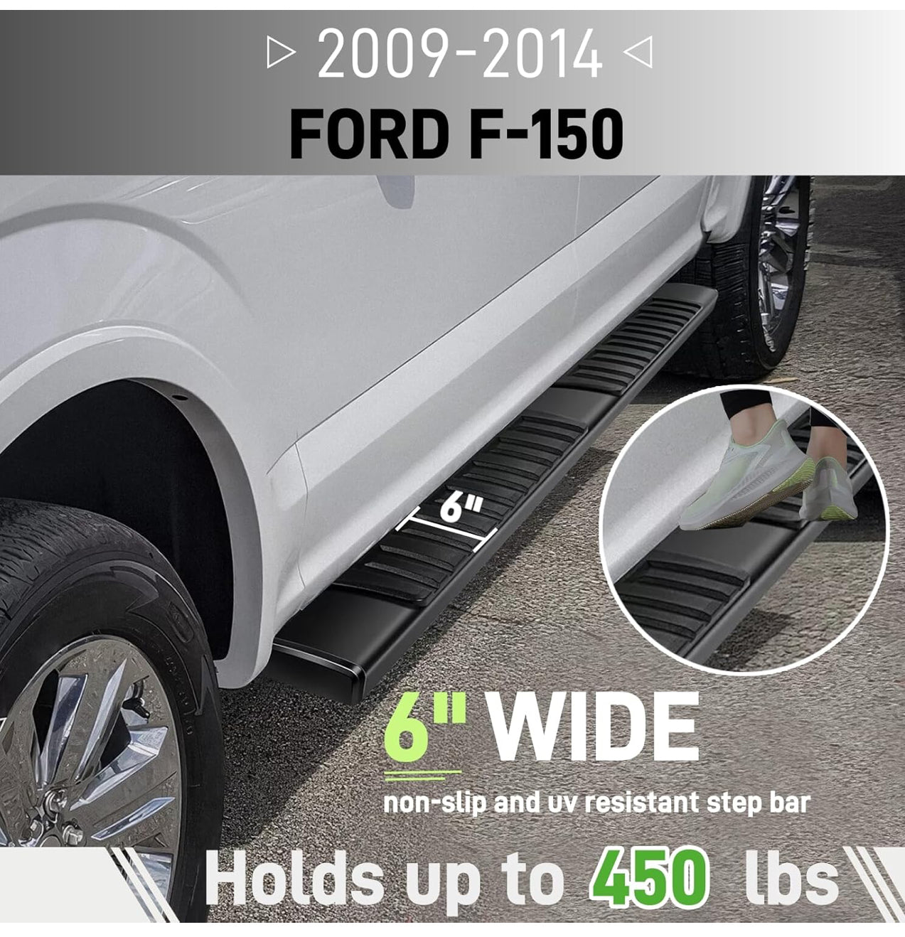 Cheetah Pro Running boards side steps Nerf bars for Ford F150 2009 - 2014 Super cab - 0