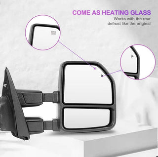 Towing mirrors for Ford f150 2018-2020 Power heated Blind spot monitor Temperature sensor puddle lights