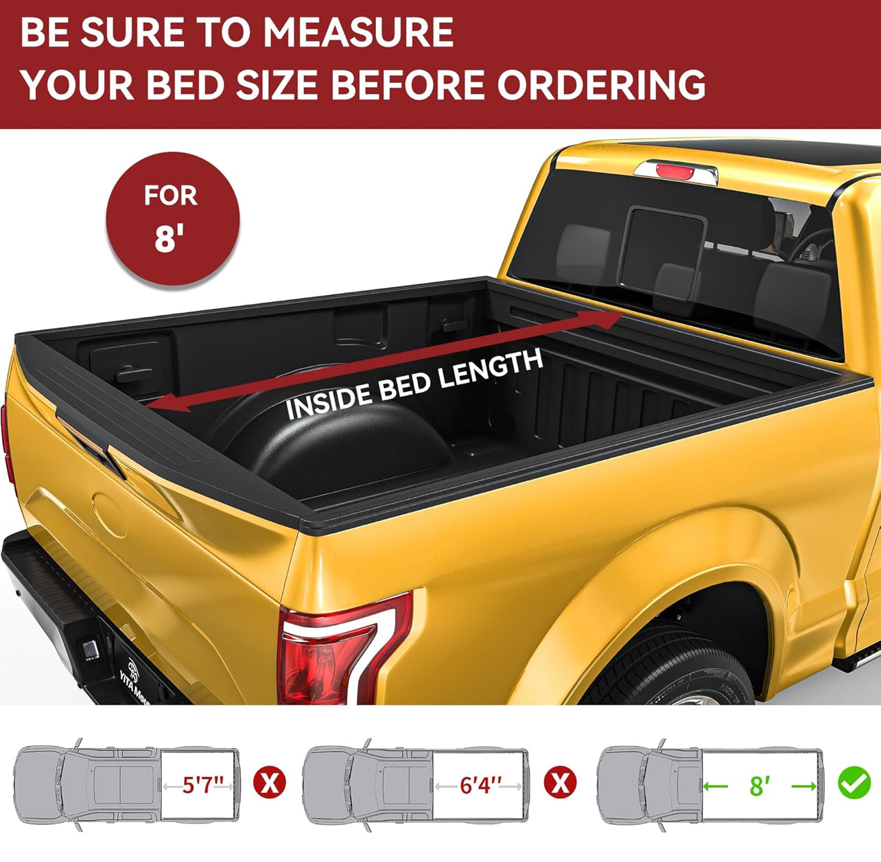 Cheetah Pro Tonneau cover Truck Bed Cover for  Chevy Silverado GMC Sierra 2015-2025 8FT Long bed