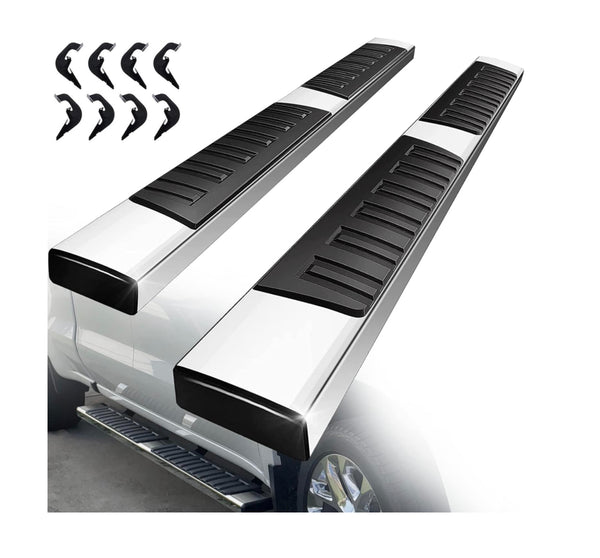 Running Boards Compatible with 2007-2018 Silverado/GMC Sierra 1500 & 2500HD 3500HD ( 2019 Silverado/Sierra 2500HD 3500HD Side Step Nerf Bar (Gas Engine ONLY) Chrome