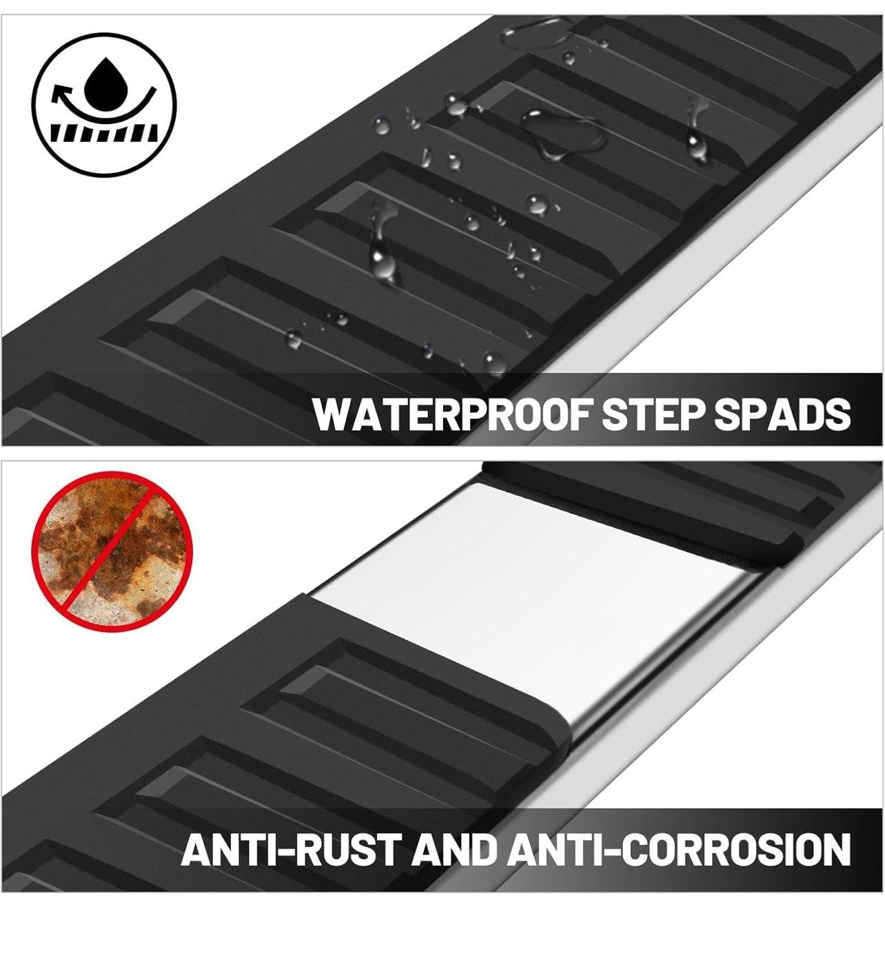 Cheetah pro Running boards side steps nerf bars for Toyota Tundra 2022 - 2025 Black 6” Crew Max