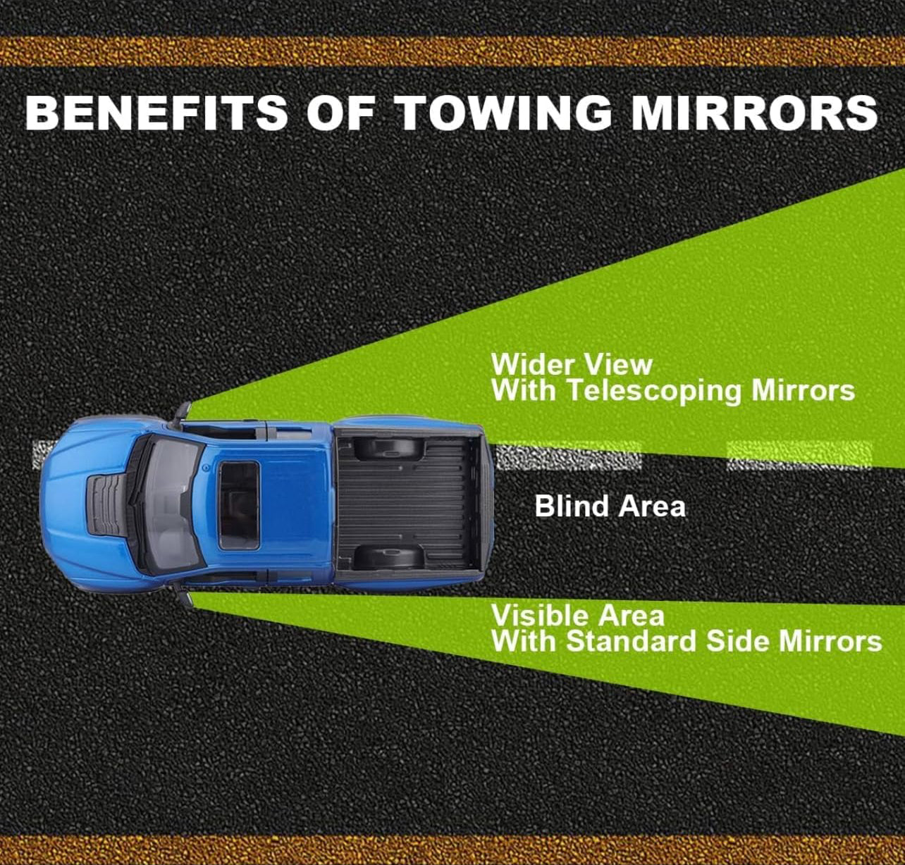 Towing mirrors for Ford f150 2021 - 2025 Power heated Blind spot monitor puddle lights chrome