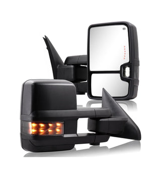 Towing Mirrors Fits Dodge Ram 2009-2018 (2019-22 Classic) Black Pair Power Heated