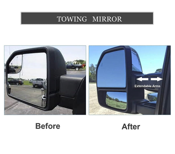 Towing mirrors fits Ford F-150 2015 - 2020 22 pins Power Heated  Smoked Signals temp sensor