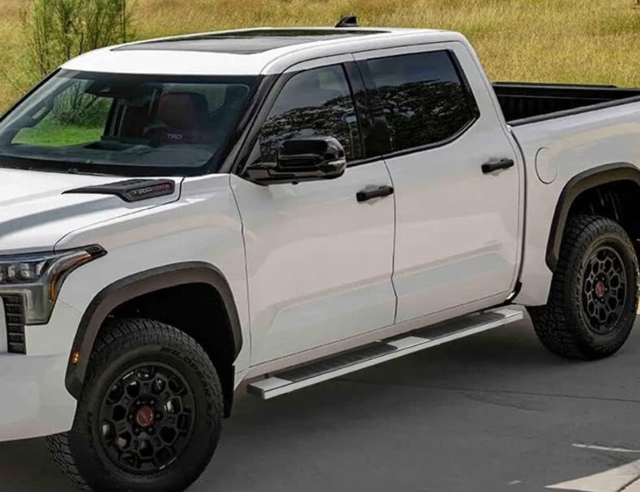 Cheetah pro Running boards side steps nerf bars Chrome for Toyota Tundra 2022 - 2025 Black 6” Extended/ Double cab - 0