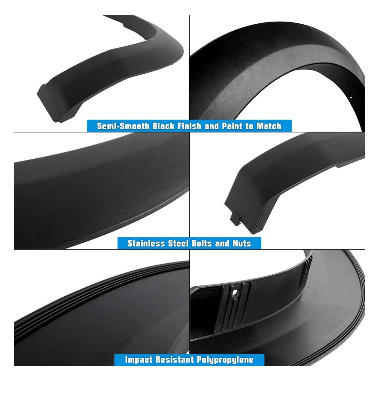 Tecman Fender Flares, Compatible with Ram 2500 3500 Model 2010-2018 (Including 2019 - 2023 Classic models ) Injection Moulding Wheel Flares OE Style - 0