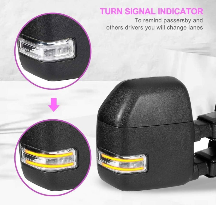 Towing mirrors for Ford f150 2021 - 2025 Power heated Blind spot monitor puddle lights