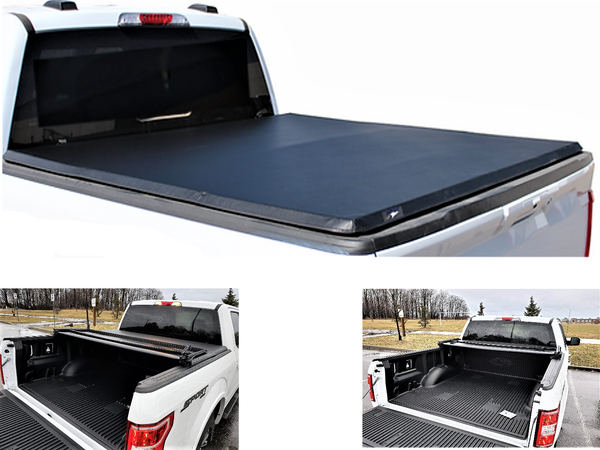 Soft Trifold Tonneau Cover fits Ford F150 15 - 21 5.5ft - Tecman Automotive inc  