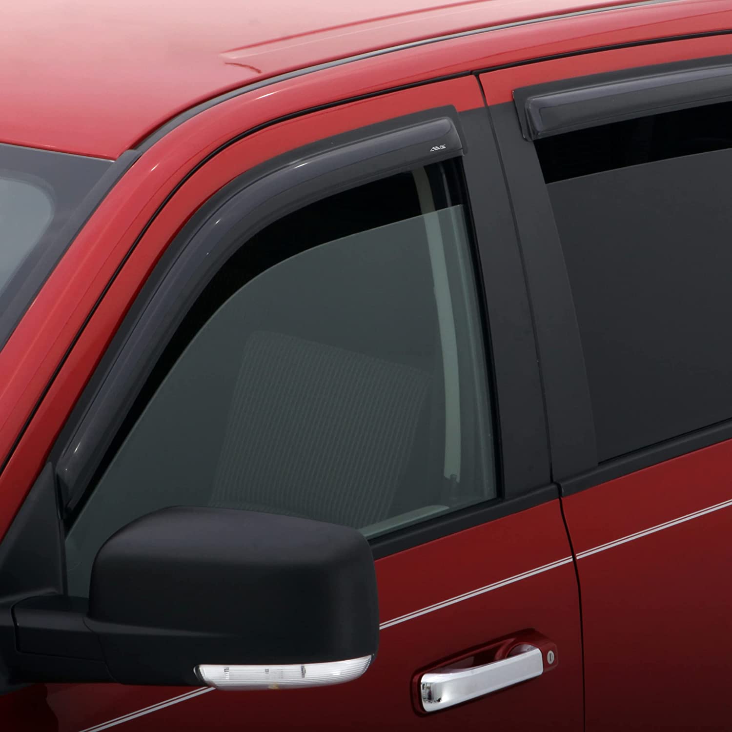 Auto Vent Shade 94528 Original Vent Visor Side Window Deflector Dark Smoke, 4-Piece Set for 2019 - 2022 Silverado/Sierra 1500, 2020 - 2022 Silverado/Sierra 2500HD and 3500HD with Extended Cab