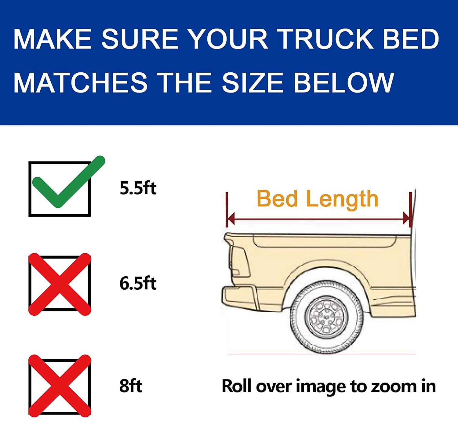 Hard Trifold Tonneau cover for Ford F150  2004 - 2014 5.5 FT