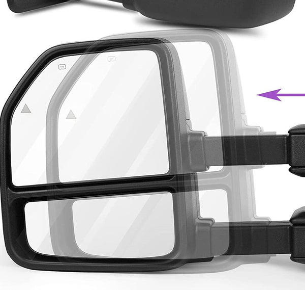 Towing mirrors fits Ford F250 F350 2017 - 2021  Power Heated Signals