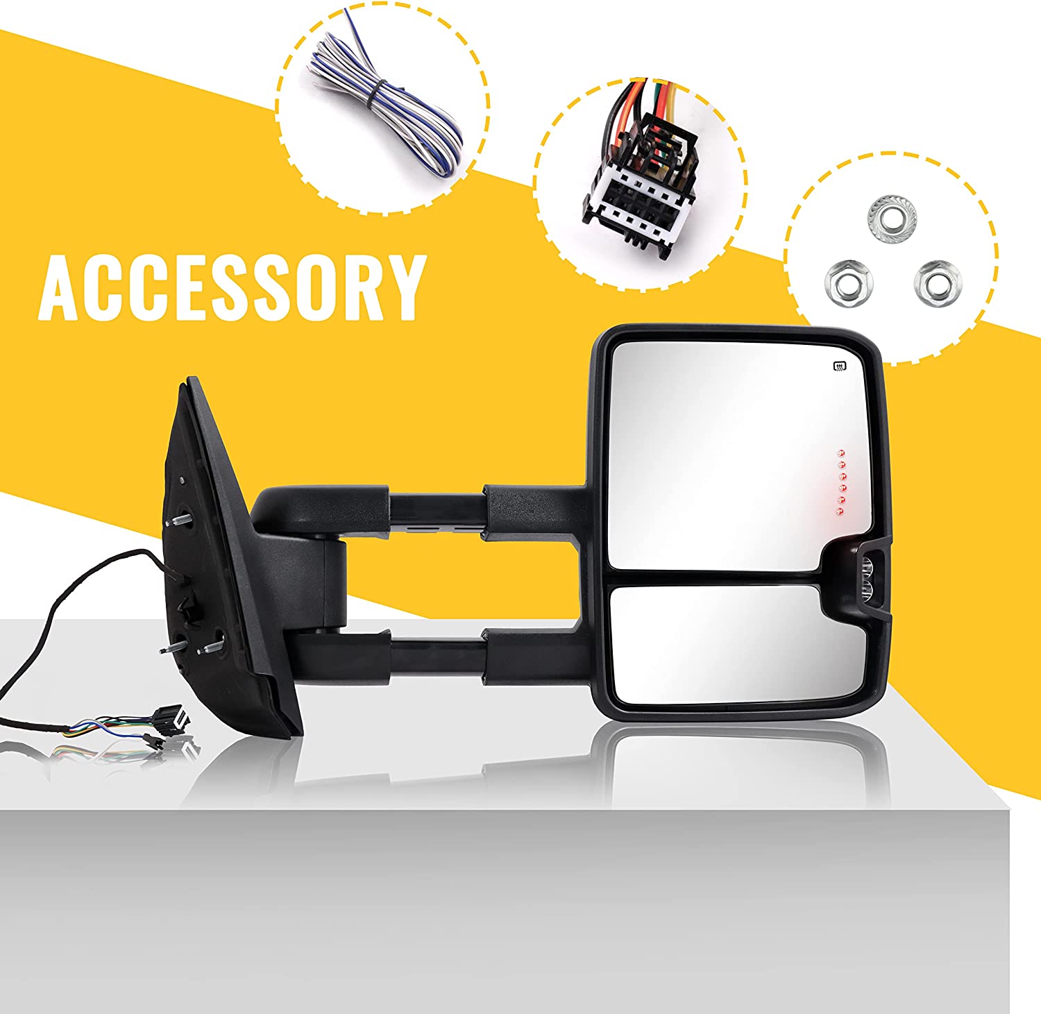 Towing Mirrors for Chevy Silverado GMC Sierra 2007 - 2013