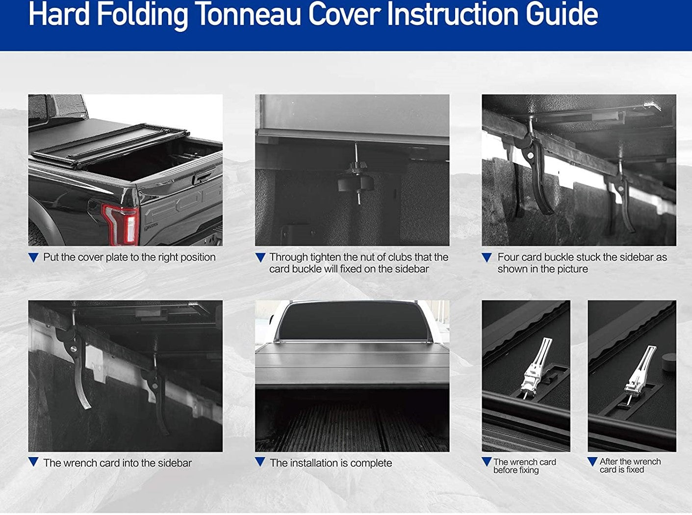 Hard Trifold Tonneau cover for Ford F150  2015 - 2020 6.5 FT - 0
