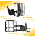 Towing mirrors for Silverado Sierra white led Running lights Amber turn Signal power heated