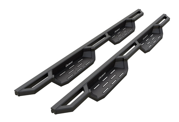 IA06NAH8B Drop Steps Armor Compatible with Ford F150 2015-2023 Super Cab & F-250 F-350 Super Duty 2017-2022 (Nerf Bar | Side Steps | Side Bars)