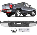 Rear Bumper for GMC Sierra Chevy Silverado 2007 - 2013 Chrome w/o sensor holes