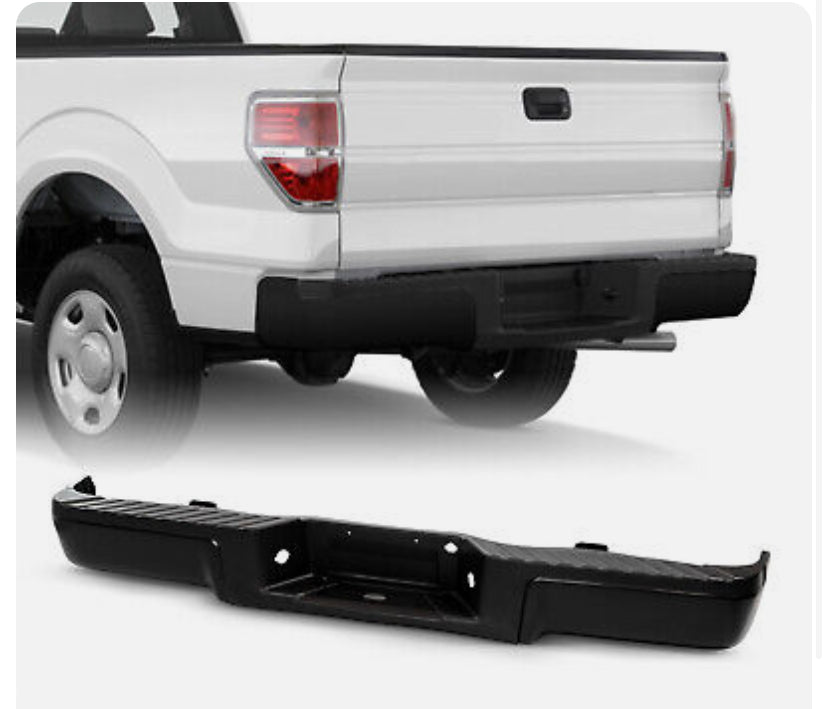 Rear Complete bumper assembly for Ford F-150 2009 - 2014 w/o sensor ho ...
